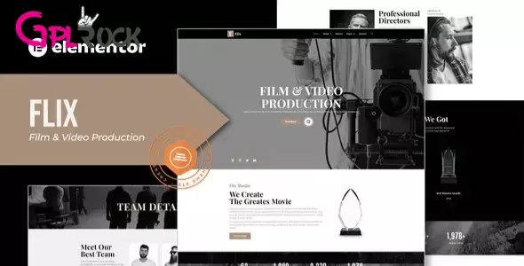 Flix โ Film & Video Production Elementor Template Kit