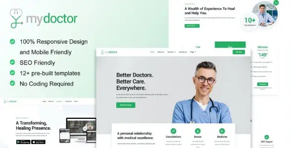 MyDoctor β Doctor On Demand Elementor Template Kit